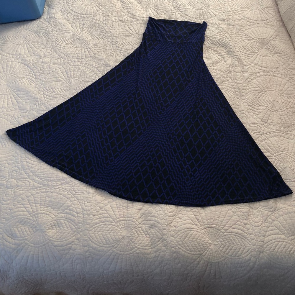 LuLaRoe Maxi Skirt Purple and Black Size Small